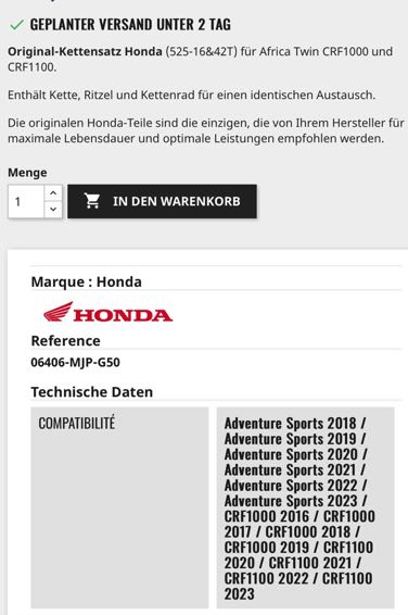 Originalkette Honda1