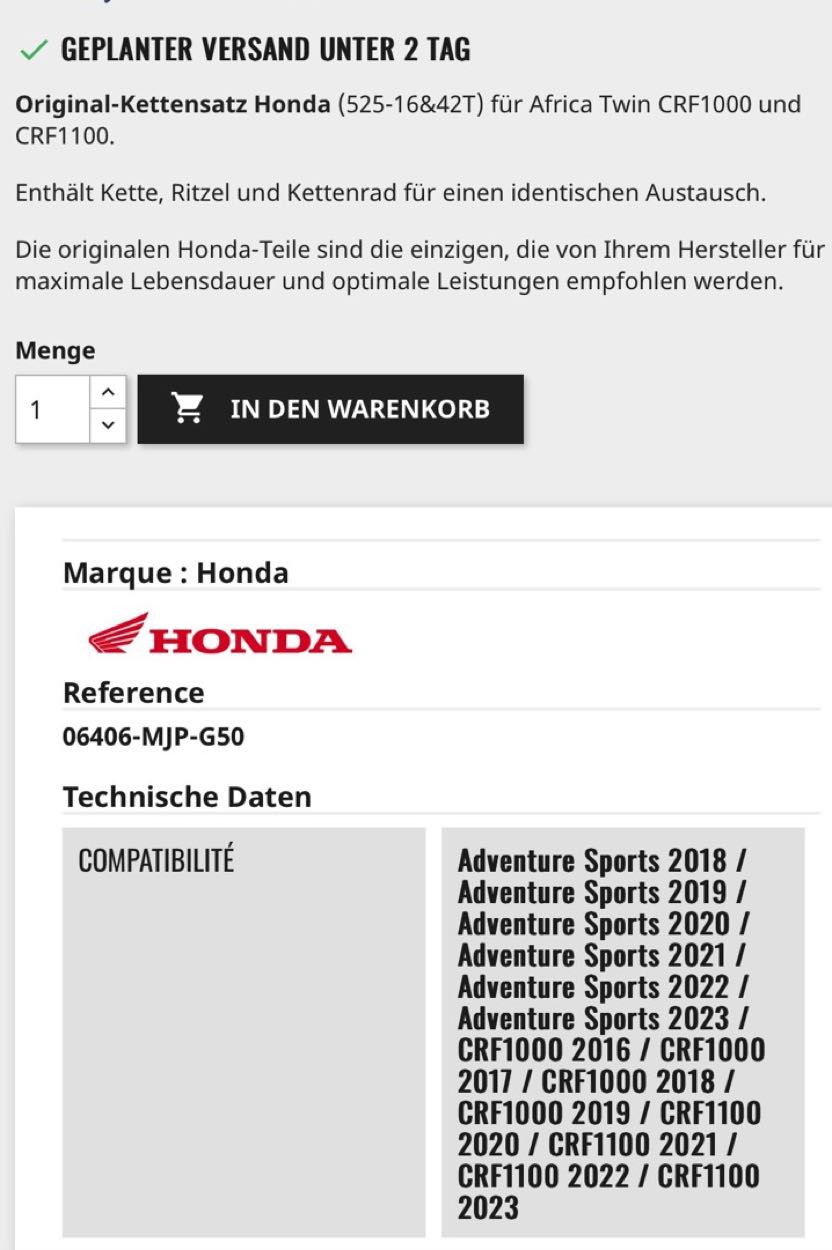 Originalkette Honda1