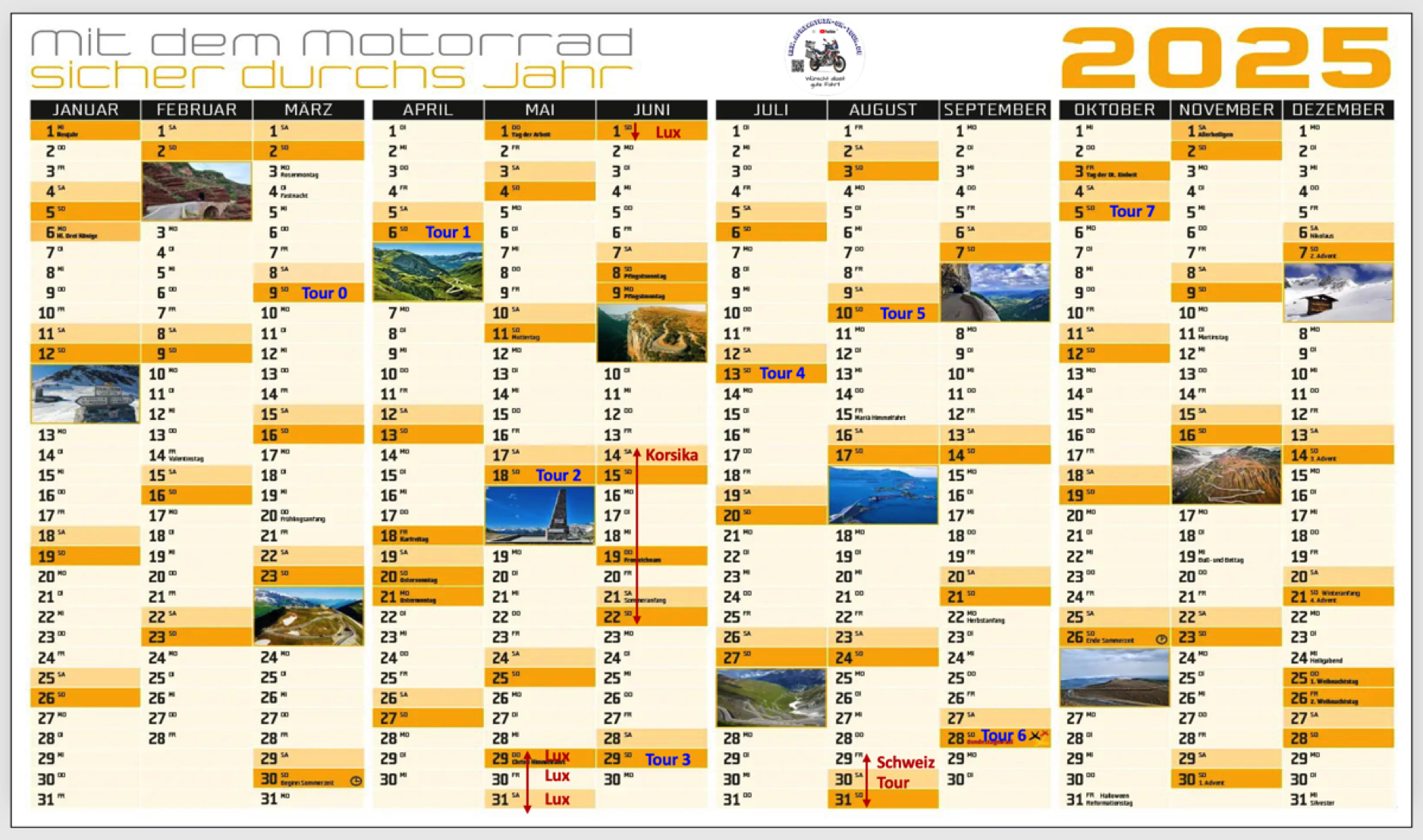 Touren - Kalender 2025-1